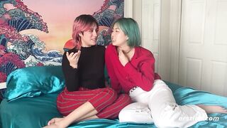 Ersties: Amateur Girls In a Long Distance Relationship Film Their First Lesbian Video Together - 13 image