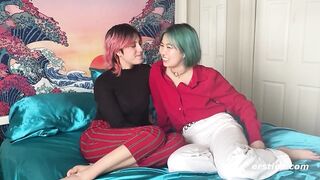 Ersties: Amateur Girls In a Long Distance Relationship Film Their First Lesbian Video Together - 14 image