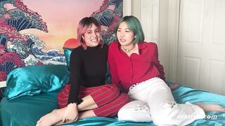 Ersties: Amateur Girls In a Long Distance Relationship Film Their First Lesbian Video Together - 15 image