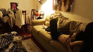 tied to bed spanking and chocking orgasm -- lesbian Asian - 5 image