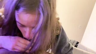 Lesbian bestfriend comes to my room again to give me sloppy suck off time (Commentary) - 11 image