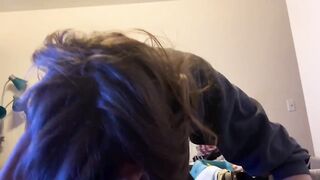 Lesbian bestfriend comes to my room again to give me sloppy suck off time (Commentary) - 15 image