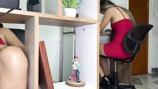 I masturbate in the office shhhh the other Secretary is near