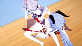 Genshin Impact Hentai Yuri - Ganyu and Kequing Lesbian sex - Japanese Asian Manga Anime Game Porn - 4 image