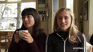 Ersties: Amateur Lesbian Couple Enjoy Hot Strap On Sex - 1 image