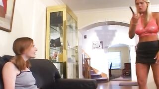 Threesome sex for the horny teenager Allison White - 3 image