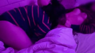 My mom's inexperienced friend came to see us and we shared a bed PART I - 10 image