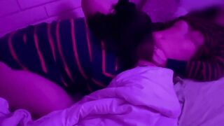 My mom's inexperienced friend came to see us and we shared a bed PART I - 11 image