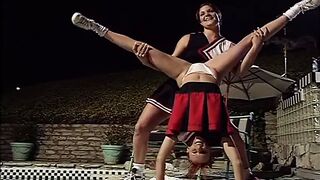 Two horny lesbians masturbate their pussies by the pool - 1 image