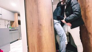 Her mom doesn't realize that I'm in her room having sex in the closet with her daughter!! - 10 image