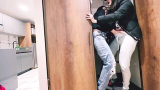 Her mom doesn't realize that I'm in her room having sex in the closet with her daughter!! - 8 image