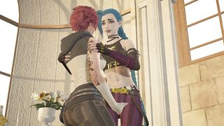 Arcane - Vi and Jinx Lesbian Sex [4K, 60FPS, 3D Hentai Game, Uncensored, Ultra Settings] - 2 image