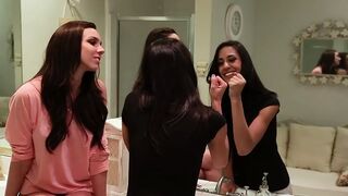 First Lesbian Experience - Lesbians Lyla and Tiffany strip