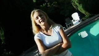 Horny coed rubs vibrator on her friend's clit and tight wet pussy - 2 image