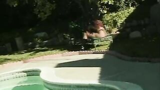 Horny babe moans as her wet cunt is finger fucked outdoors by her lesbian friend - 4 image