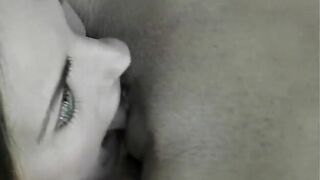 Hot inexperienced brunette gets her wet twat tasted by her horny girlfriend - 8 image