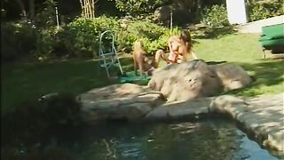 Busty Asian brunette rubs her clit while taking a dildo up her pussy - 13 image