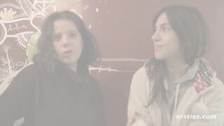 Ersties: Cute Amateur Babes Have Hot Lesbian Sex In A Public Changing Room - 14 image