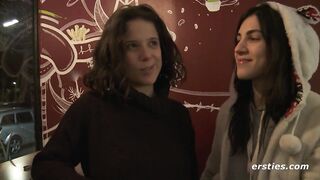 Ersties: Cute Amateur Babes Have Hot Lesbian Sex In A Public Changing Room - 2 image