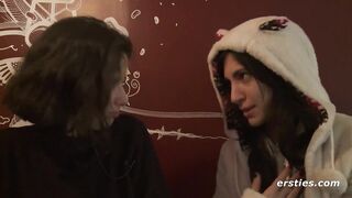 Ersties: Cute Amateur Babes Have Hot Lesbian Sex In A Public Changing Room - 6 image