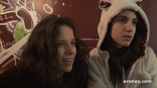 Ersties: Cute Amateur Babes Have Hot Lesbian Sex In A Public Changing Room - 8 image