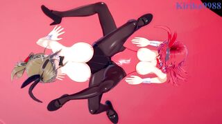 Festenia Muse and Chitose Kisaragi engage in intense lesbian play - Super Robot Wars J & V Hentai - 15 image
