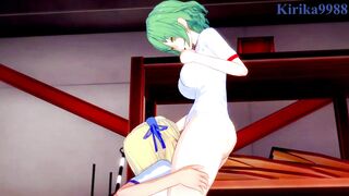 Hikage and Katsuragi engage in intense lesbian play in the warehouse. - Senran Kagura Hentai - 4 image