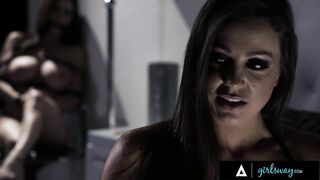 GIRLSWAY - Tied Cuckold Kendra Lust Has To Watch Her Wife Cassidy Klein Being Fucked By Abigail Mac - 2 image