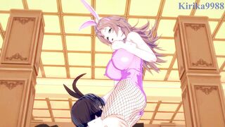 Sagiri Sakurai and Setsuko Ohara engage in intense lesbian play - Super Robot Wars T & Z Hentai - 5 image