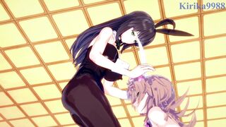 Sagiri Sakurai and Setsuko Ohara engage in intense lesbian play - Super Robot Wars T & Z Hentai - 8 image