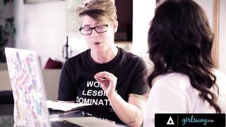 GIRLSWAY - Famous Porn Actress Lana Rhoades Bangs With The Busty Movie Director April O'Neil - 2 image