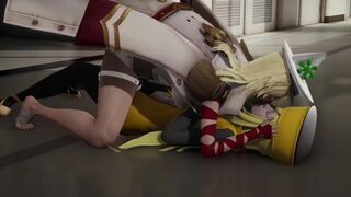 Guilty Gear Millia Rage is subjected by Ramlethal Valentine hot Lesbian sex - 1 image