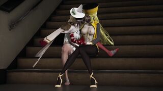 Guilty Gear Millia Rage is subjected by Ramlethal Valentine hot Lesbian sex - 10 image