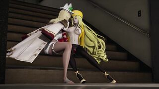 Guilty Gear Millia Rage is subjected by Ramlethal Valentine hot Lesbian sex - 13 image