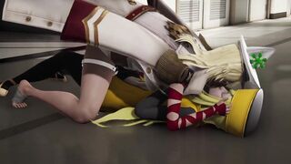 Guilty Gear Millia Rage is subjected by Ramlethal Valentine hot Lesbian sex - 6 image