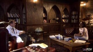 VR therapy for her unwilling lesbian desires is cured with a virtual simulation les sex session