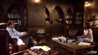 VR therapy for her unwilling lesbian desires is cured with a virtual simulation les sex session - 3 image