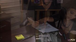 Eating out her super seductive blonde colleagues pussy just so she feels better - 7 image