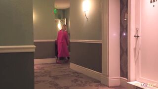 What an amazing threesome lesbian action with three stunning beauties and a big white strap on - 2 image