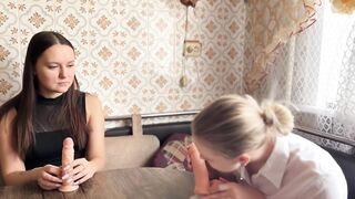 My teacher Stacy Starando teaches me blowjob and lesbian sex - 2 image