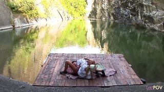 Spectacular sixty nine love making on a lake barge by two amazing lesbians in heat - 7 image