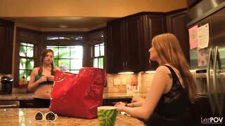 Using her powers to make the lesbian feel worthless but used up for anal sex