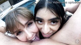 ANGELA WHITE - Busty Bikini Threesome with Violet Myers and Lena Paul - 9 image