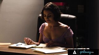 GIRLSWAY - Secret Agent Plays With A Colleague's Booty In Exchange For Keeping Her Secret Identity - 3 image