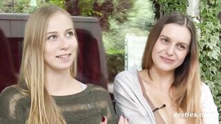 Ersties: Hot Bavarian girl and a horny Austrian have fun in front of the camera