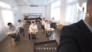 [Domestic] Madou Media Works/MD-0201 Classroom Real Sex Teaching Aids Lesbian Boys' Sex Education Feature Film Master Edition Madou Edition - 001/Free Watch - 4 image