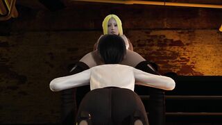 Mikasa has Annie is underground and immobilizes her (lesbian scene) [Full Video] - 10 image