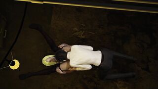 Mikasa has Annie is underground and immobilizes her (lesbian scene) [Full Video] - 13 image