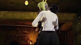 Mikasa has Annie is underground and immobilizes her (lesbian scene) [Full Video] - 3 image