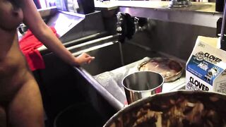 This is what happens in the kitchen when two hot lesbians go wild and horny instead of preparing your food - 14 image